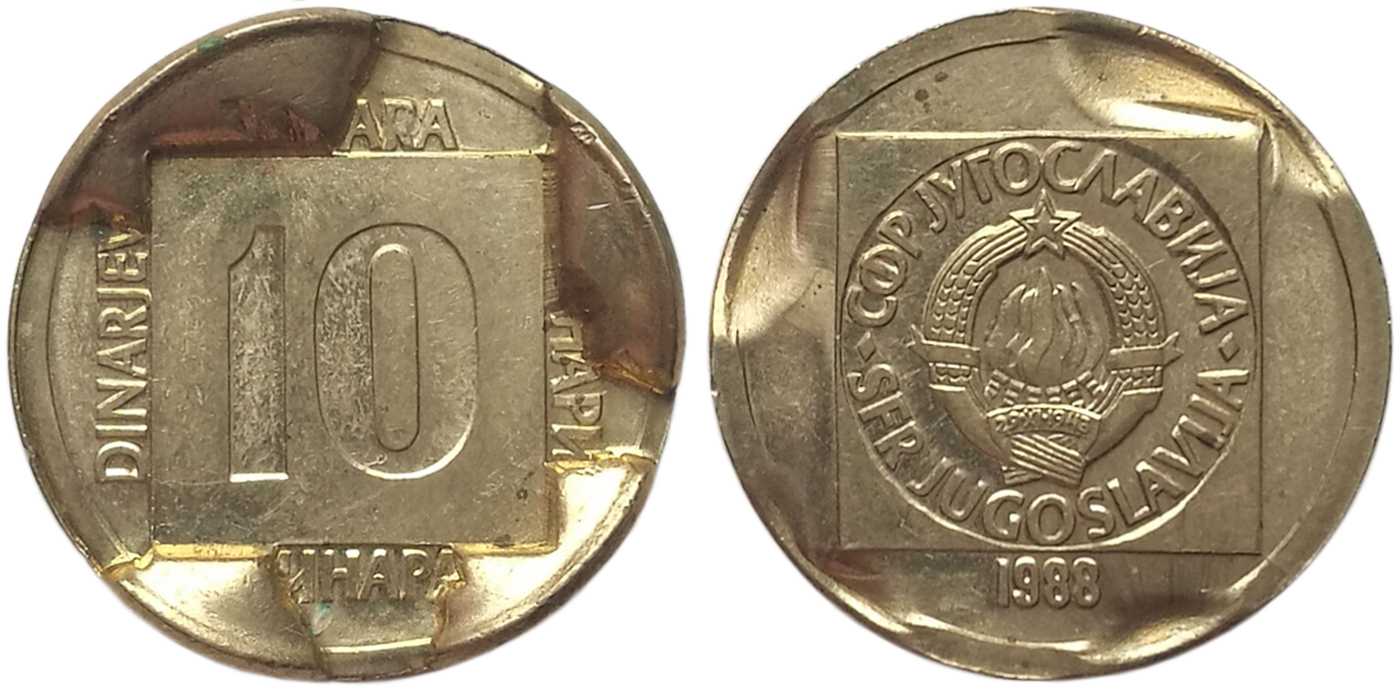 10-Dinara-1988-Jugoslavija-/-Cud-Error