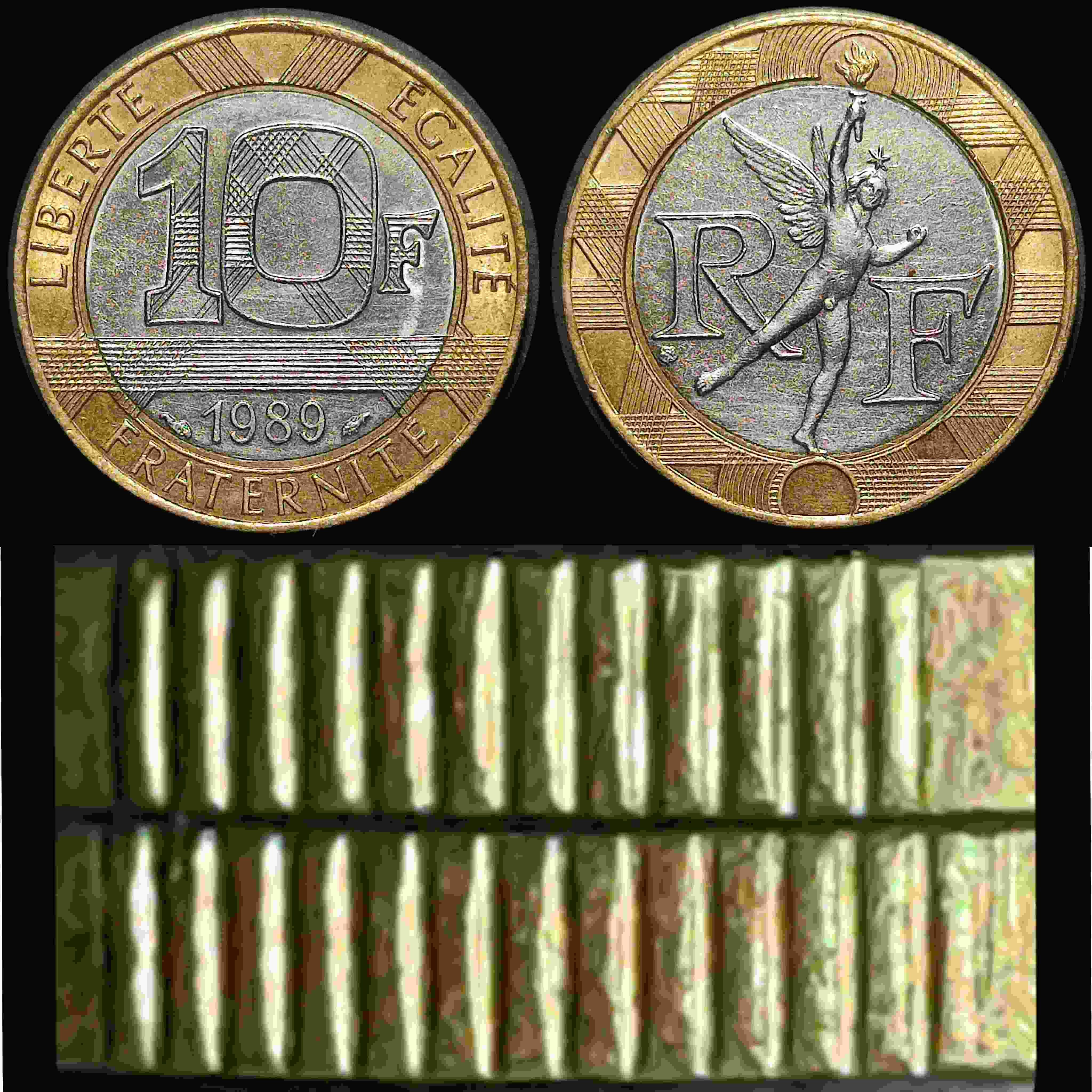 10-Francs-1989-France-/-Variants-4x12-1x13-Reeds