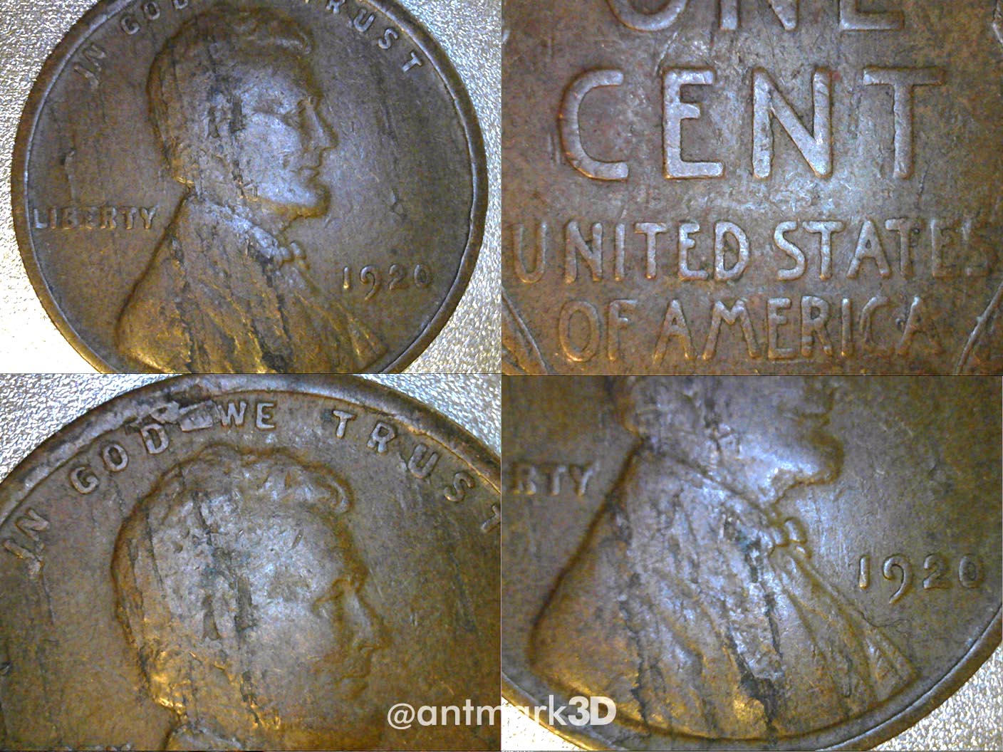 1920-Lincoln-Wheat-Cent,-Possible-Lamination-Or-PMD?