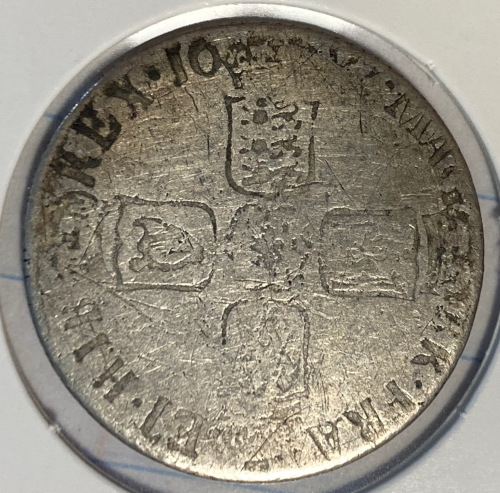 Great-Britain-William-III-Shilling---Incuse-Design-On-Reverse