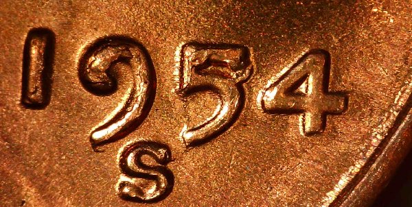1954-S-LMC-Die-Break-On-Date-And-Mint-Mark