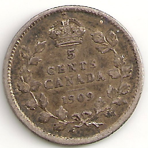 1909-5-Cent----Cross-Tie?