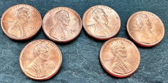 1987-P-Lincoln-Memorial-Penny-Error---Possible-Planchet-Or-Metal-Error?