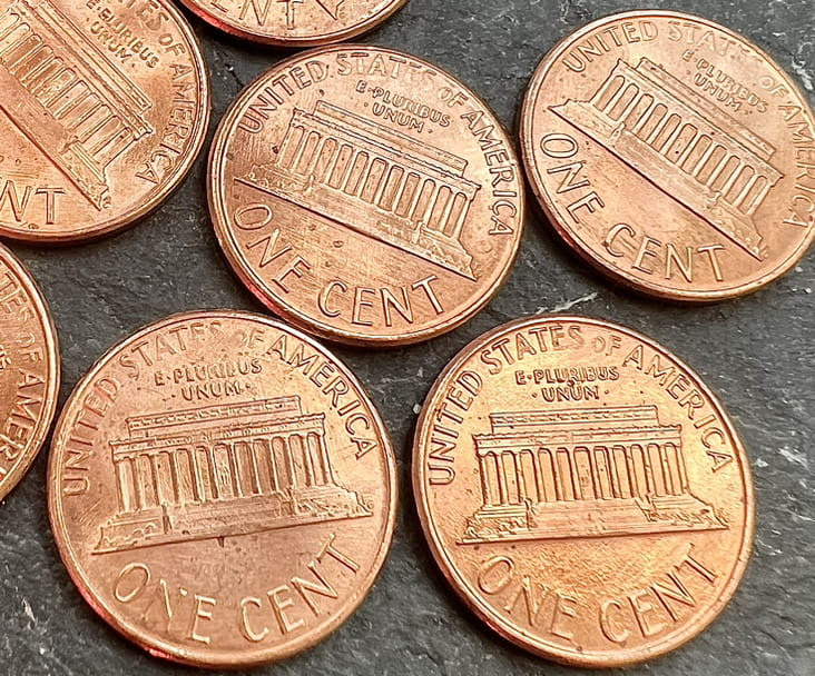 1987-P-Lincoln-Memorial-Penny-Error---Possible-Planchet-Or-Metal-Error?