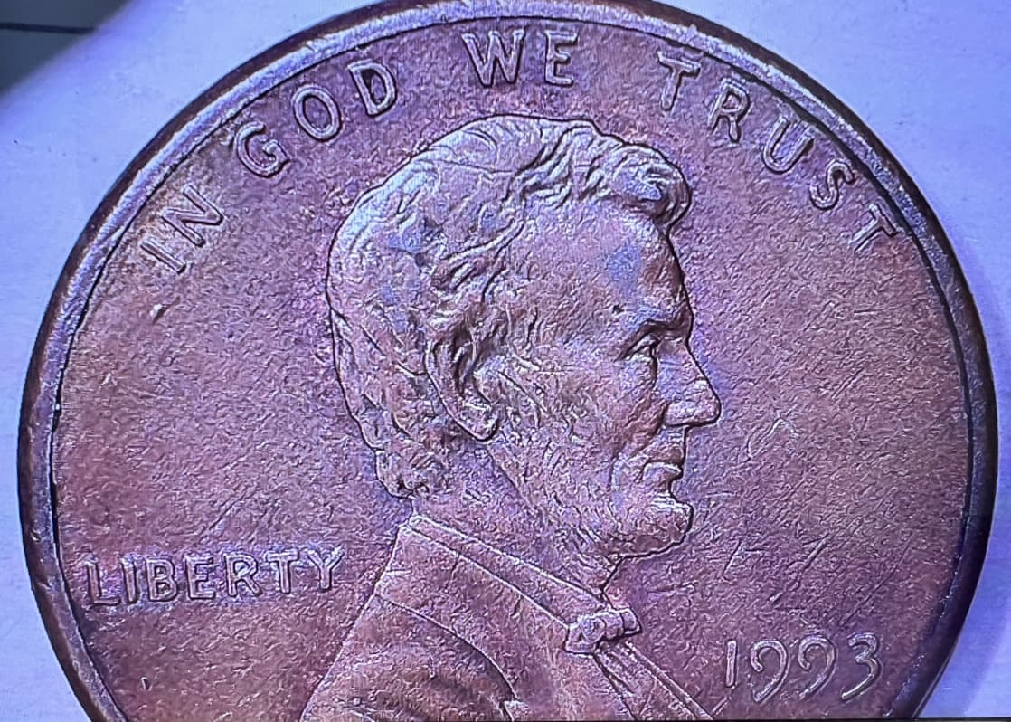 1993-P-Penny-|-Dull-Bronze-Ish-Coloring?