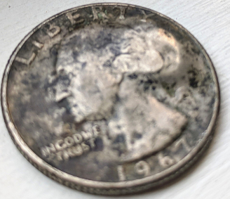 1967-Quarter-W/-Extra-Lump