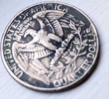1981-Quarter-W/-Issue,-Extra-Metal,-Striking-Error?