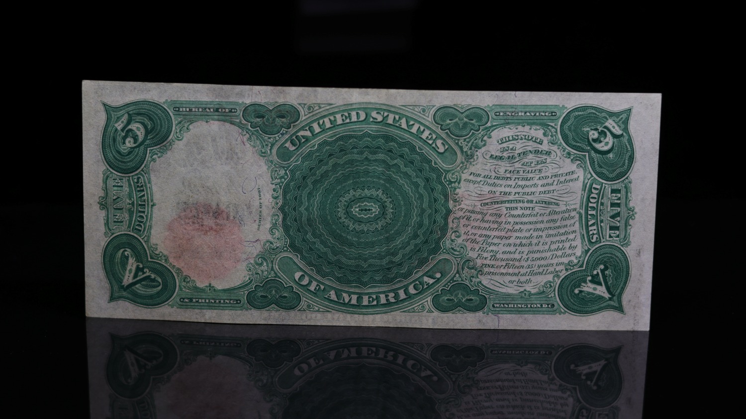 1907-$5-Woodchopper-Bleed-Through-Ink-Error?-Added-Value?