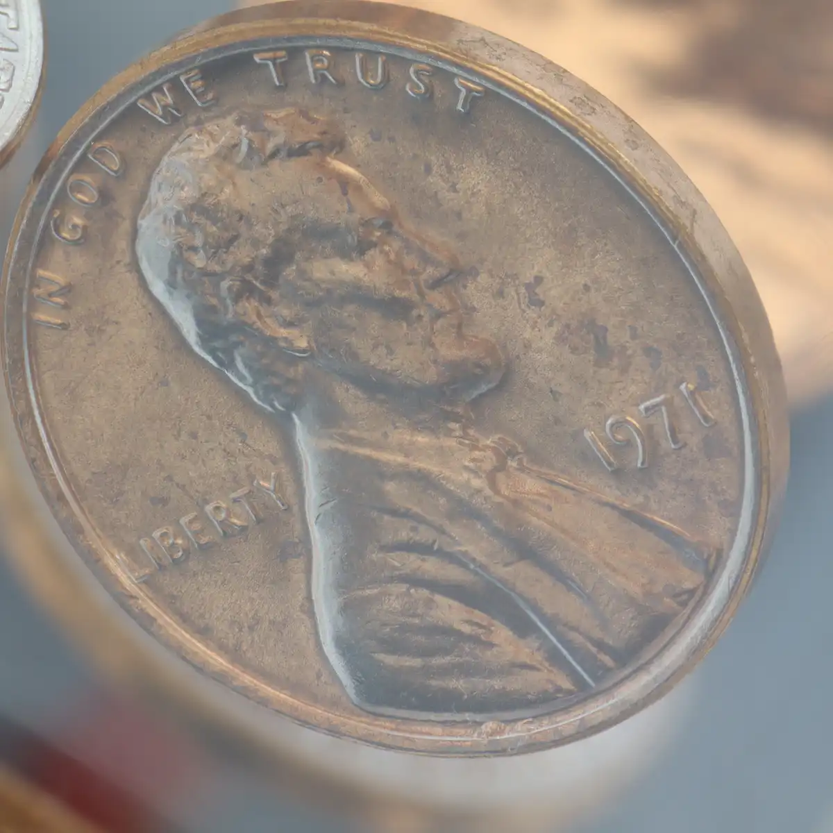 1971-Lincoln-Cent---Wide-Eye-Spread-FS-101?-In-Acrylic