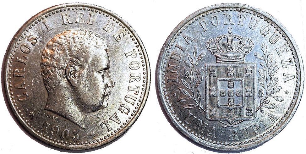 Portugese-India,-Carlos-I-1903-1-Rupee