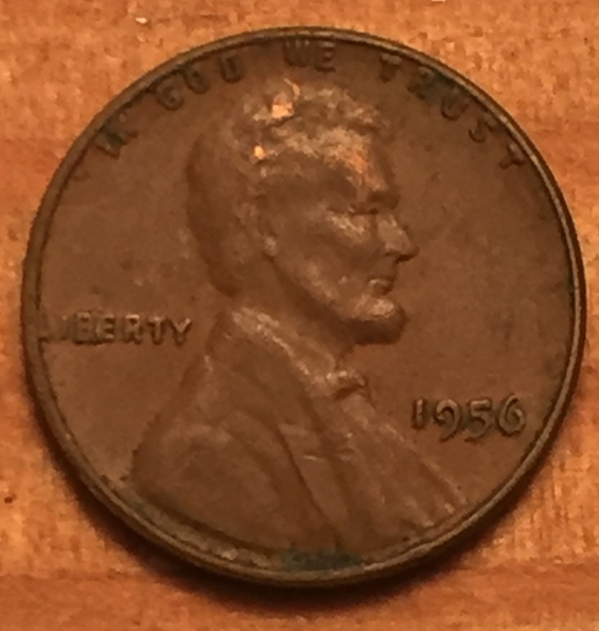 1956-LWC,-Mark/Doubling-Between-B-And-E-Of-Liberty?