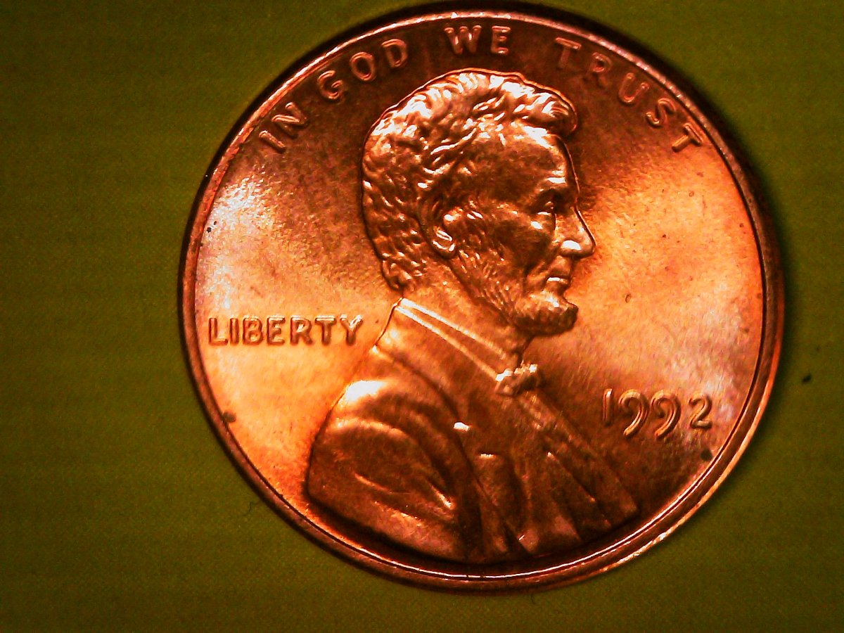 1992-P-Lincoln-Cent-Dual-Die-Crack-Reverse-Crumbling-Foundation-High-Grade-Potential