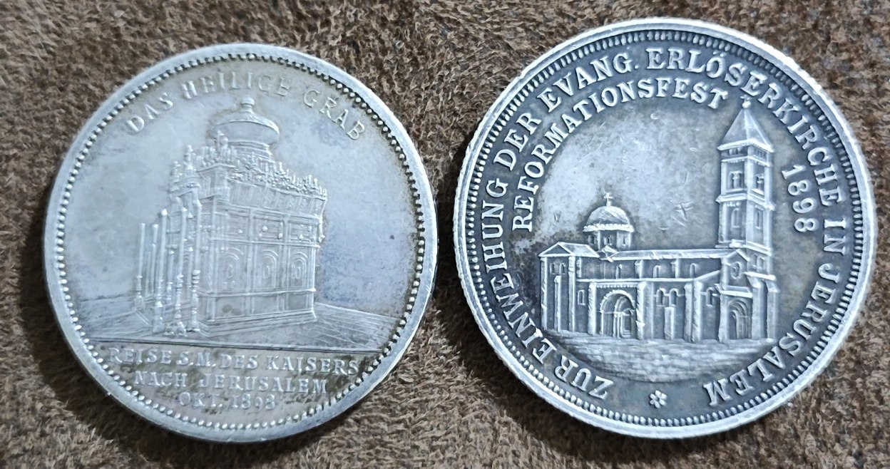 German-Empire---Wilhelm-II-1898-Medals---Jerusalem-Visit.