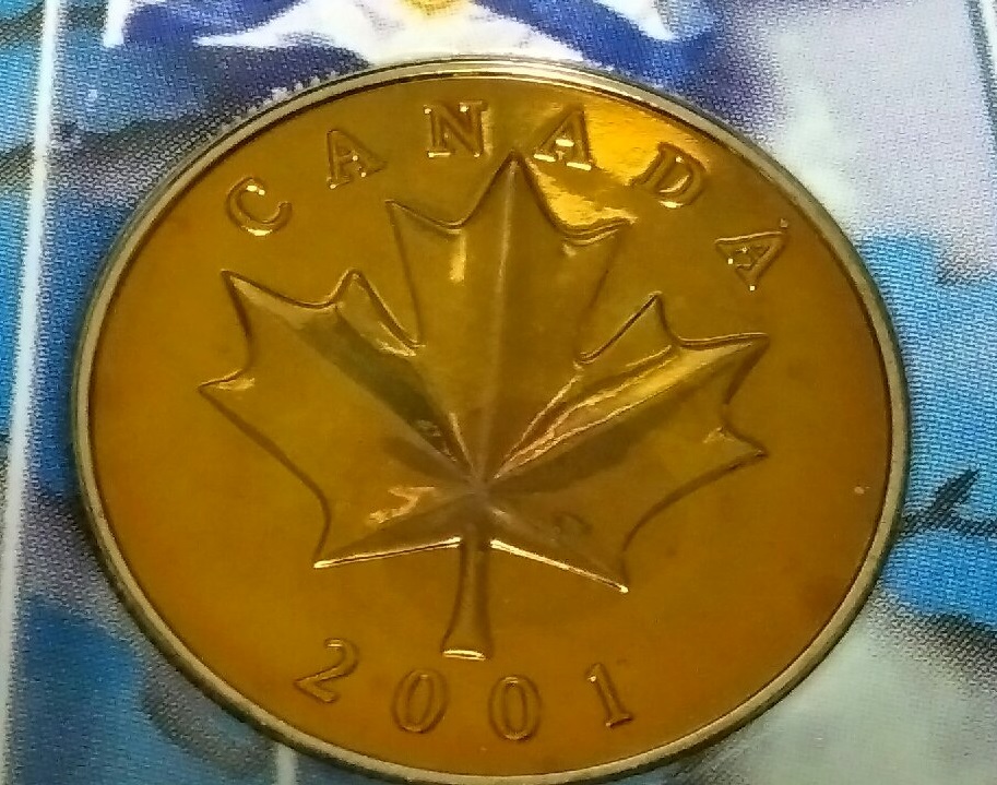 2001-Canada-Maple-Leaf-Medallion---Various-States-Of-Coating