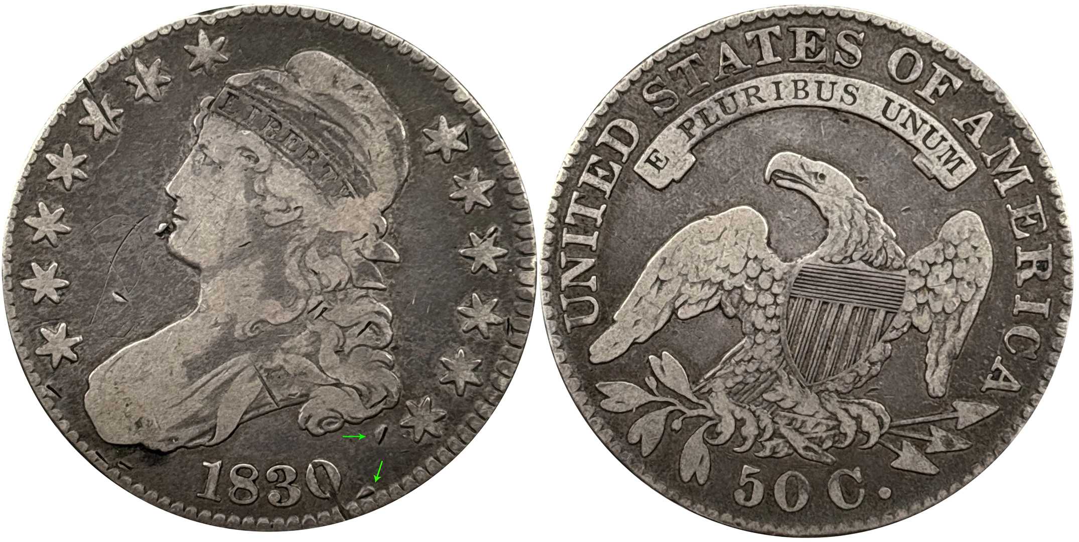 1830-Capped-Bust-Half---Counterfeit?