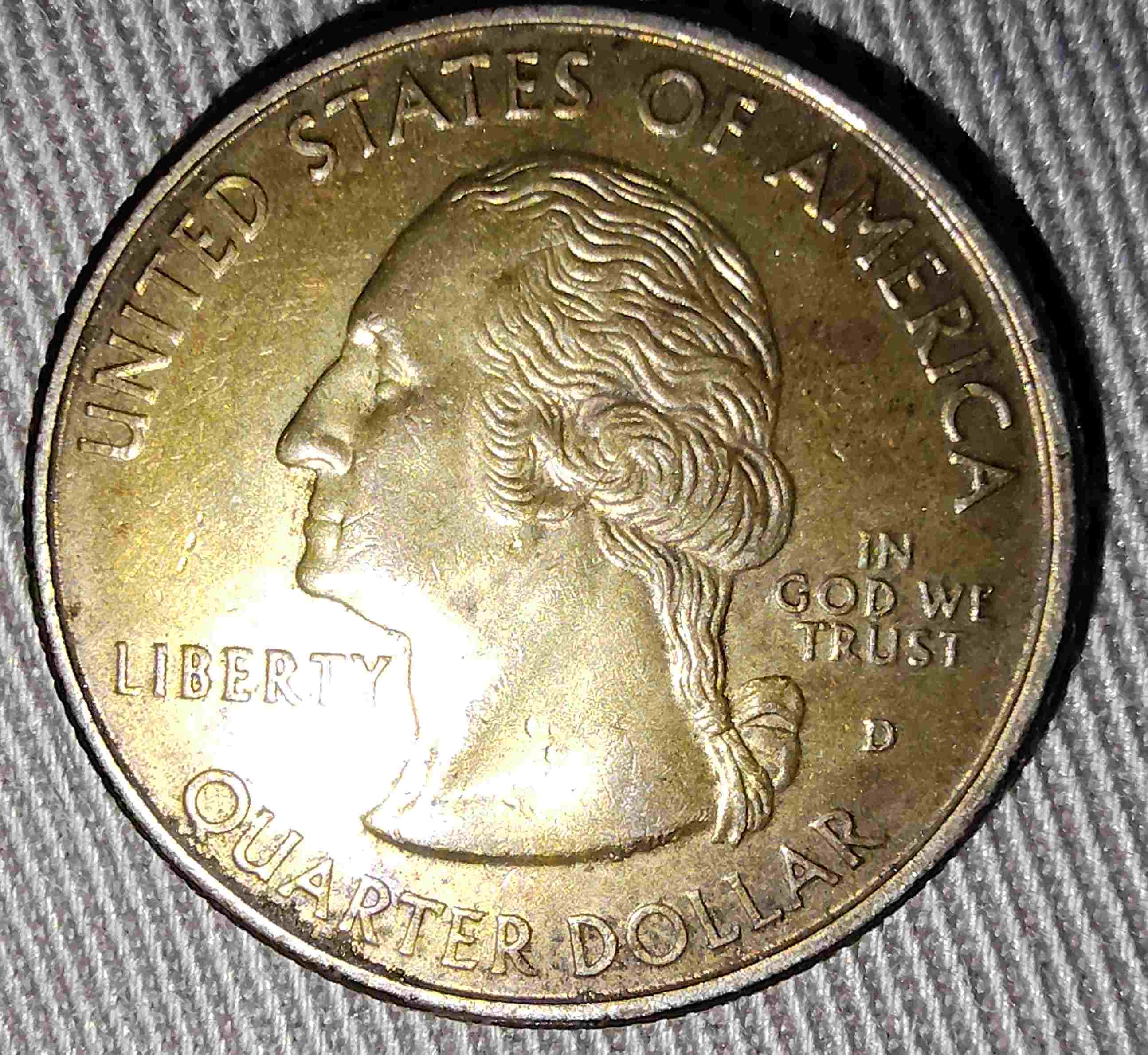 1999-D-Connecticut-Quarter-On-Experimental-Planchet