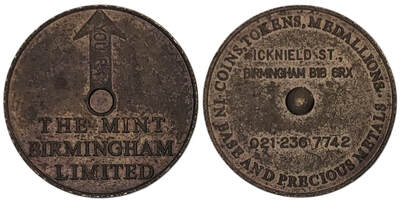 Heaton/Birmingham-Mint-Advertising,-Specimen-And-Pattern-Pieces