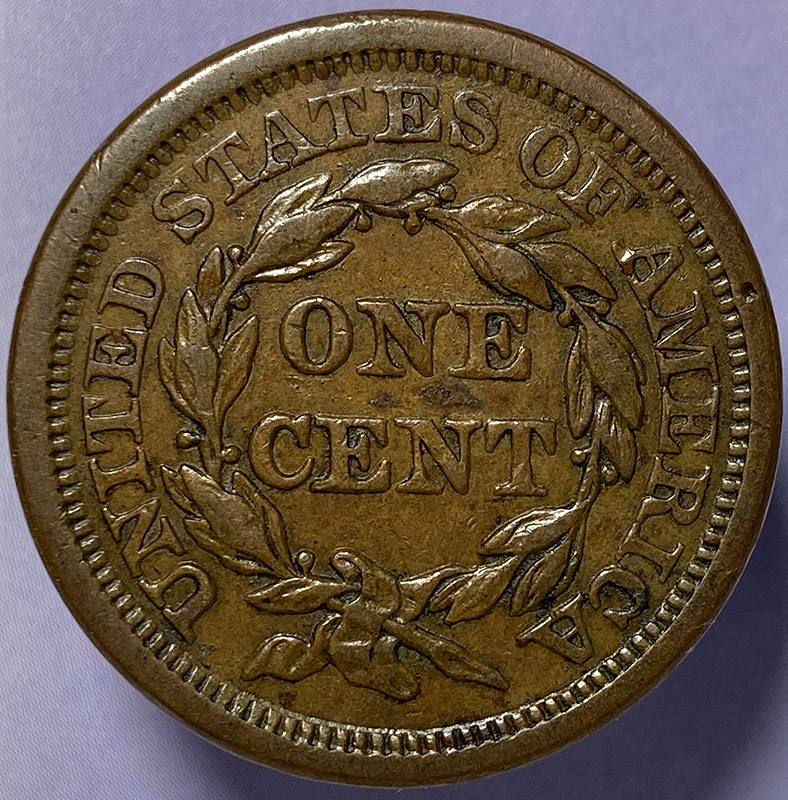 1855-Braided-Hair-Cent---Acetone-/-Verdicare-Experiment