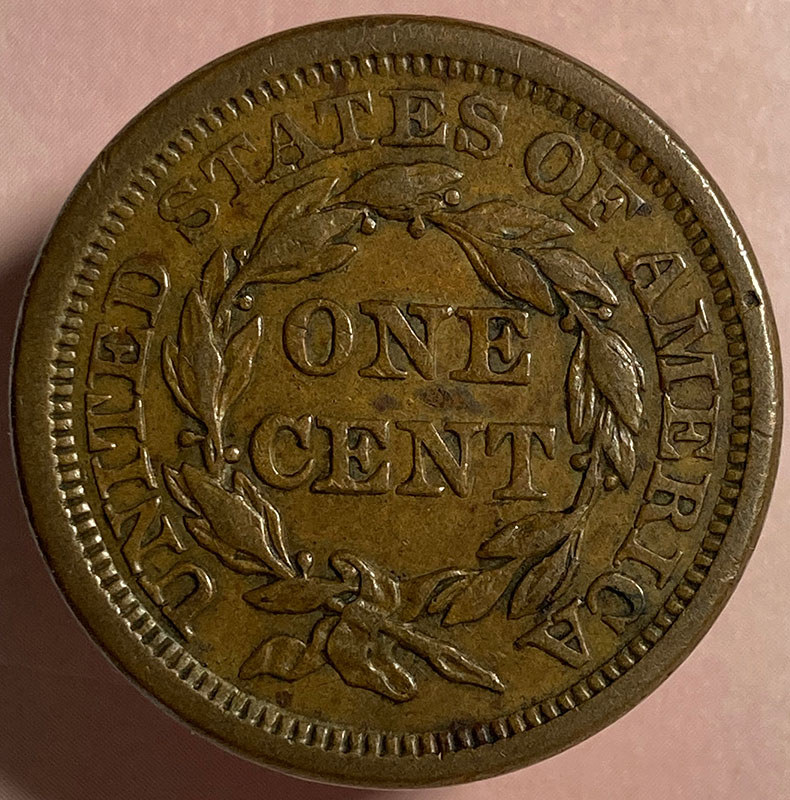 1855-Braided-Hair-Cent---Acetone-/-Verdicare-Experiment