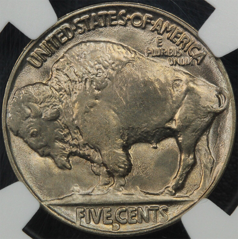 1938-D-Buffalo-Nickel---Apperas-To-Be-A-Partially-Missing-Leg
