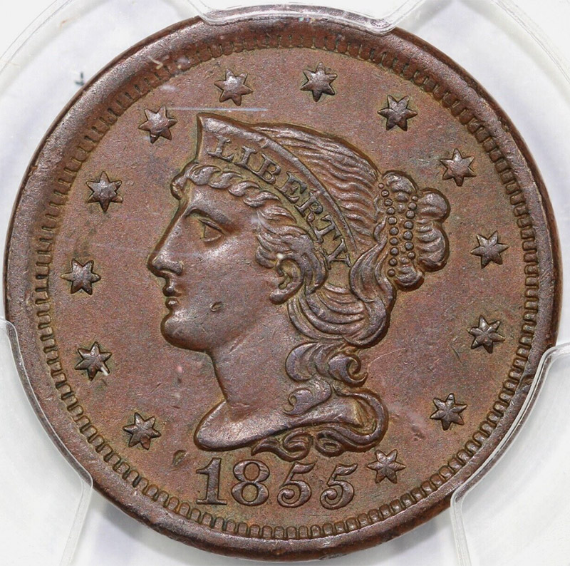 1855-Slanted-55-Braided-Hair-Cent-And-A-Story-To-Tell---You-Vs-PCGS