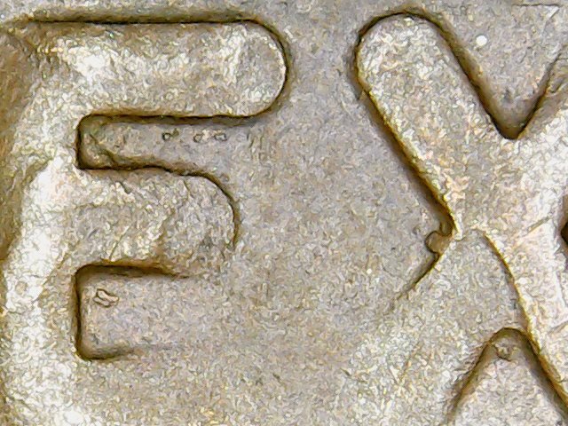 1953-Halfpenny-With-Ex-17-Stamp---Very-Curious