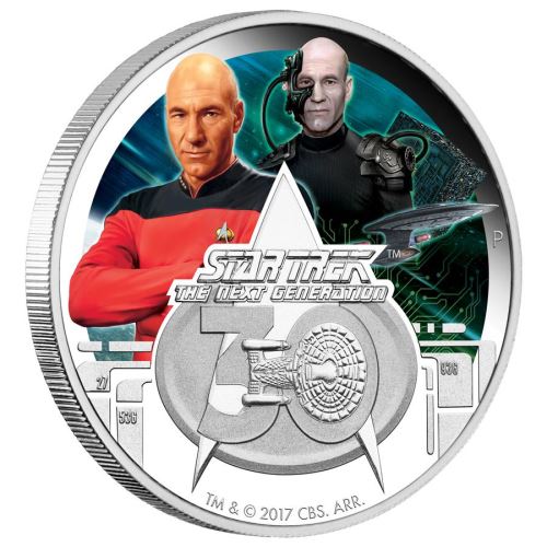 Perth-Mint-New-Release:-Star-Trek:-The-Next-Generation-30th-Anniversary-2017-1-Oz-Silver-Proof-Coin