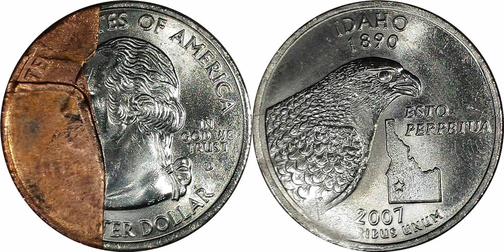 2007-D-Idaho-State-Quarter-Missing-Top-Layer-Makes-Quarter-Rare