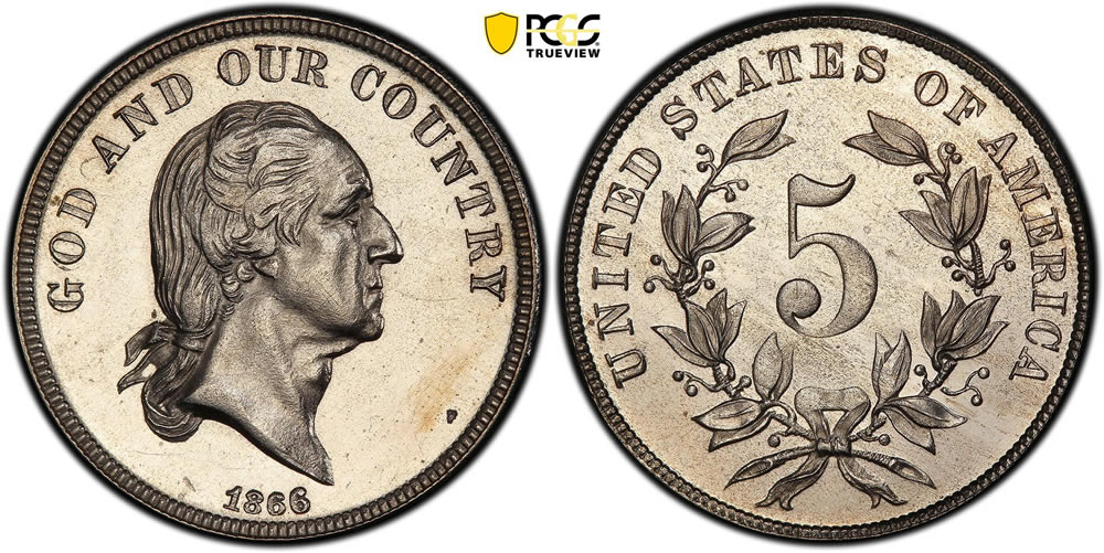 1866-Five-Cent-J-481-Pattern-Graded-PCGS-PR-63
