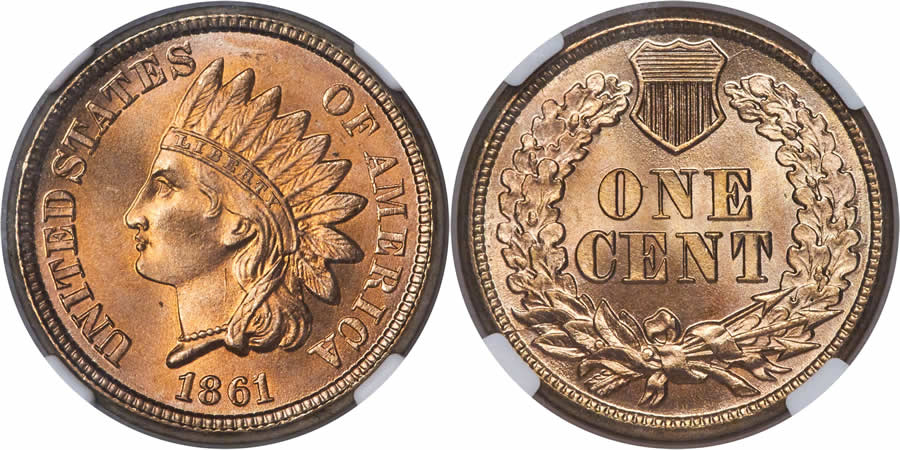 Seldom-Seen-Selections:-Immaculate-1861-Indian-Head-Cent-NGC-MS-68