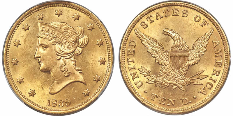 Seldom-Seen-Selections:-One-Of-The-Finest-Known-1839/8-Type-Of-1838-Eagles,-PCGS-MS-63-CAC