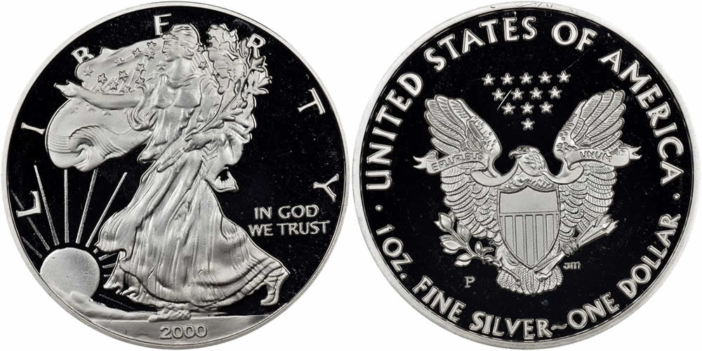Counterfeit-Detection:-2000-P-American-Silver-Eagle
