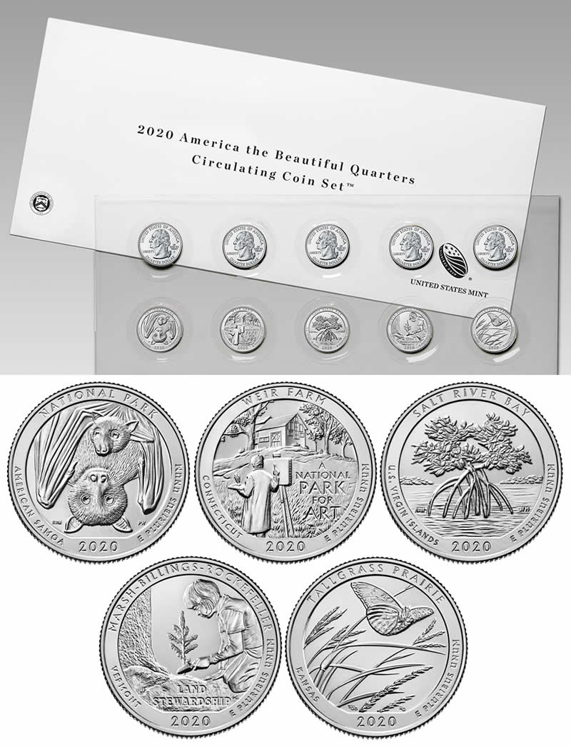 US-Mint-Opens-Sales-For-2020-America-The-Beautiful-Quarters-Circulating-Coin-Set-On-October-8