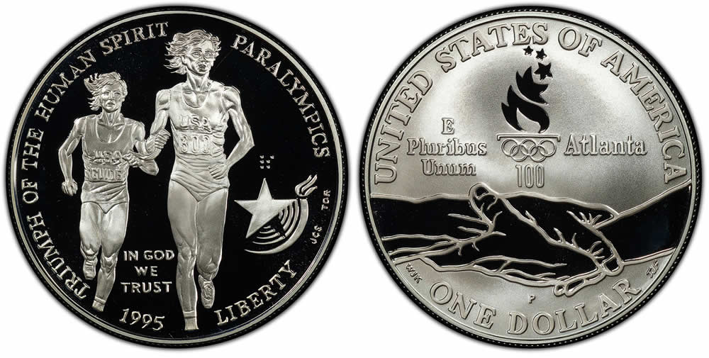 The-1995-And-1996-Silver-Commemorative-Paralympic-Dollars