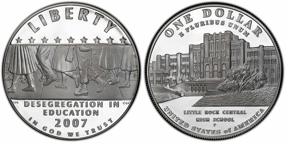 The-2007-Desegregation-Commemorative-Dollar-&-The-Little-Rock-Nine