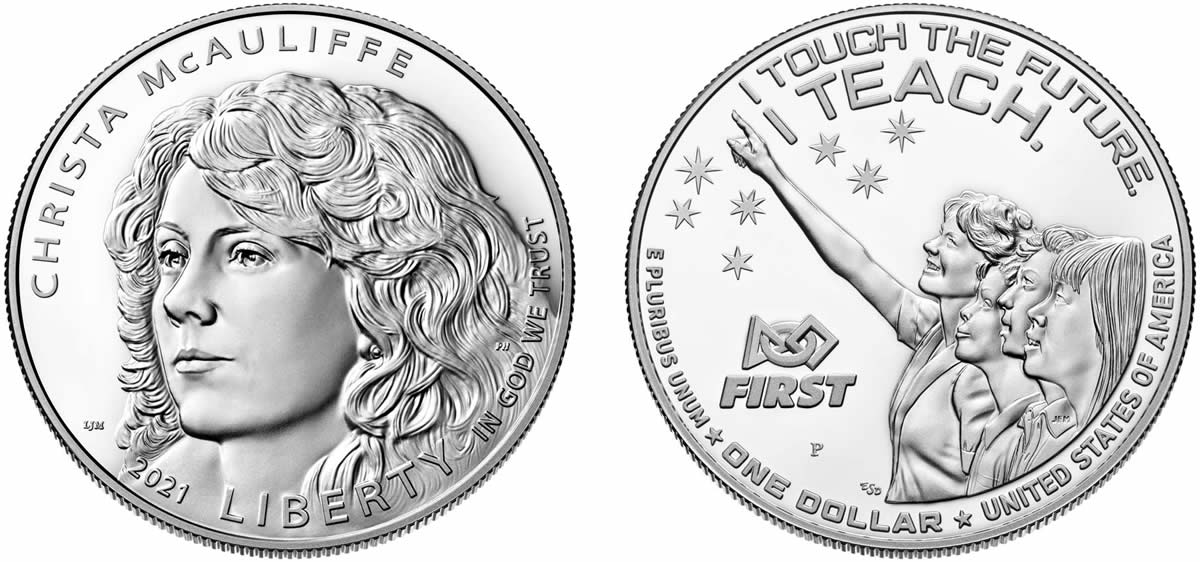 United-States-Mint-Unveils-Designs-For-Christa-Mcauliffe-Commemorative-Coin-Program