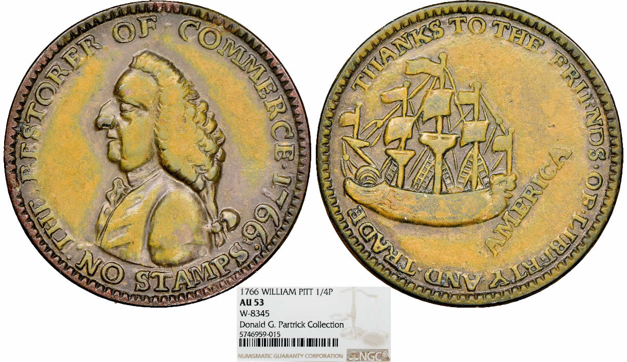 Farthing-Friday:-1766-William-Pitt-Farthing-NGC-AU-53-Betts-520,-W-8345