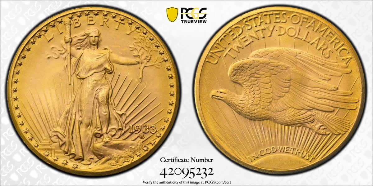 PCGS-Certifies-Ultra-Rare-1933-Saint-Gaudens-Double-Eagle-Gold-Coin