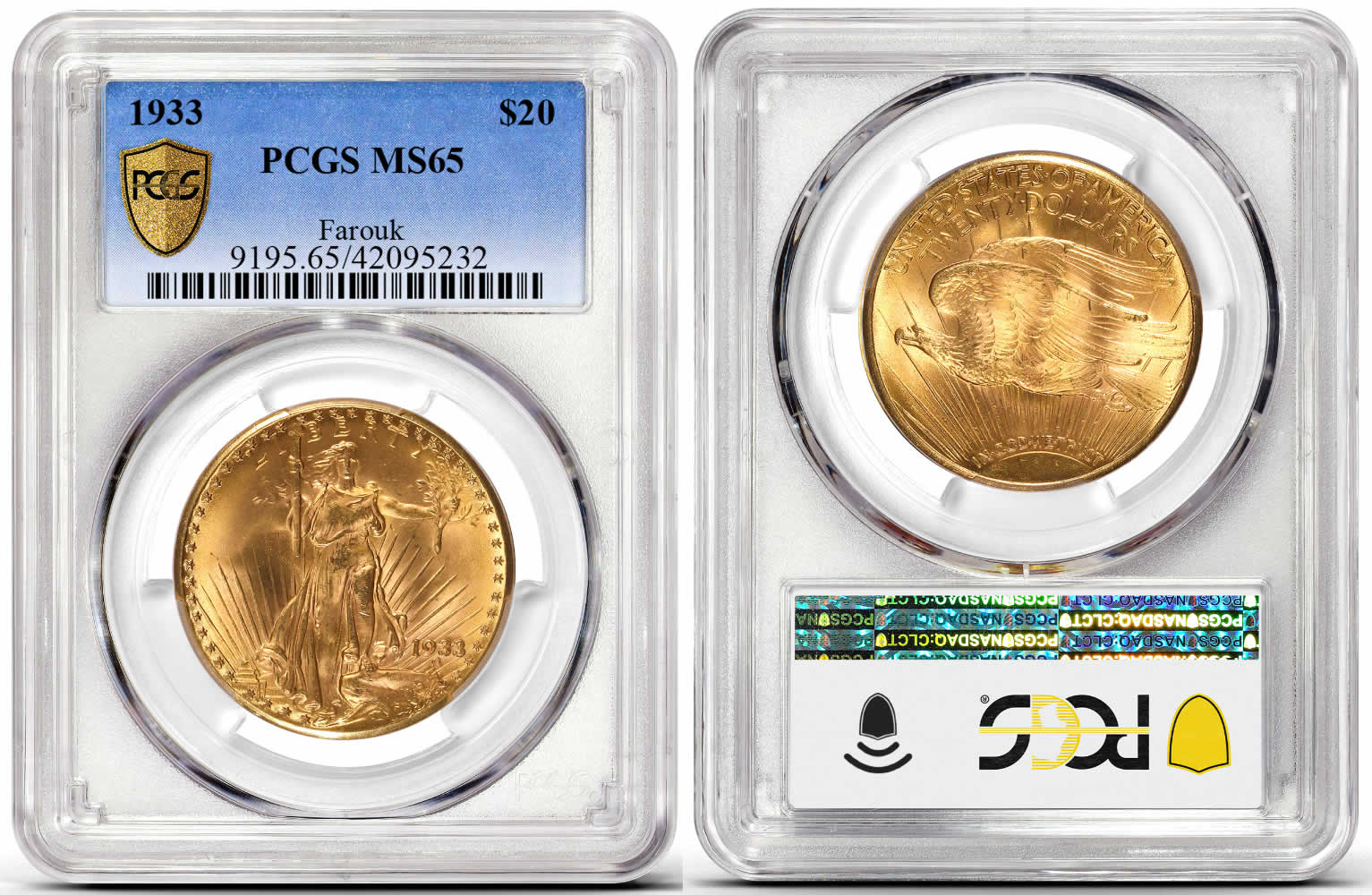 PCGS-Encapsulates-Legendary-Farouk-1933-Saint-Gaudens-Double-Eagle