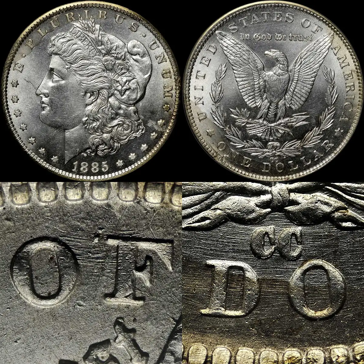 Counterfeit-Detection:-1885-CC-Morgan-Dollar-Counterfeit-In-A-Fake-GSA-Holder