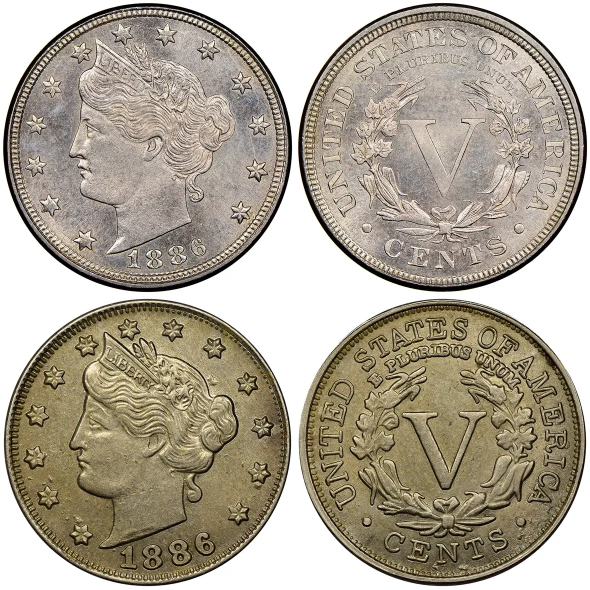 Counterfeit-Detection:-1886-Liberty-Head-Nickel