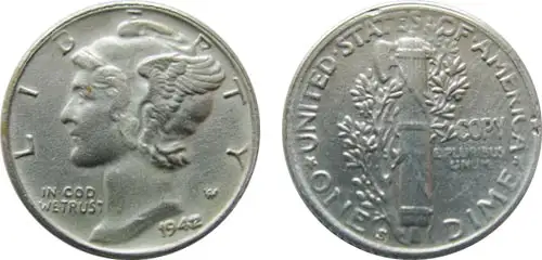 Counterfeit-Detection:-1942/1-Mercury-Dime