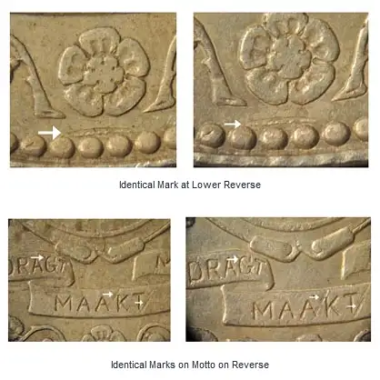 Counterfeit-Detection:-1893-South-Africa-2�-Shillings-Repeating-Depression-On-A-Pair-Of-Counterfeits
