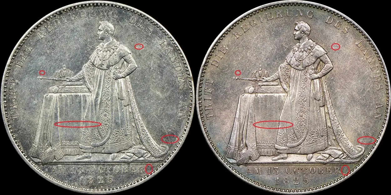 Counterfeit-Detection:-1825-Bavaria-Coronation-Thaler