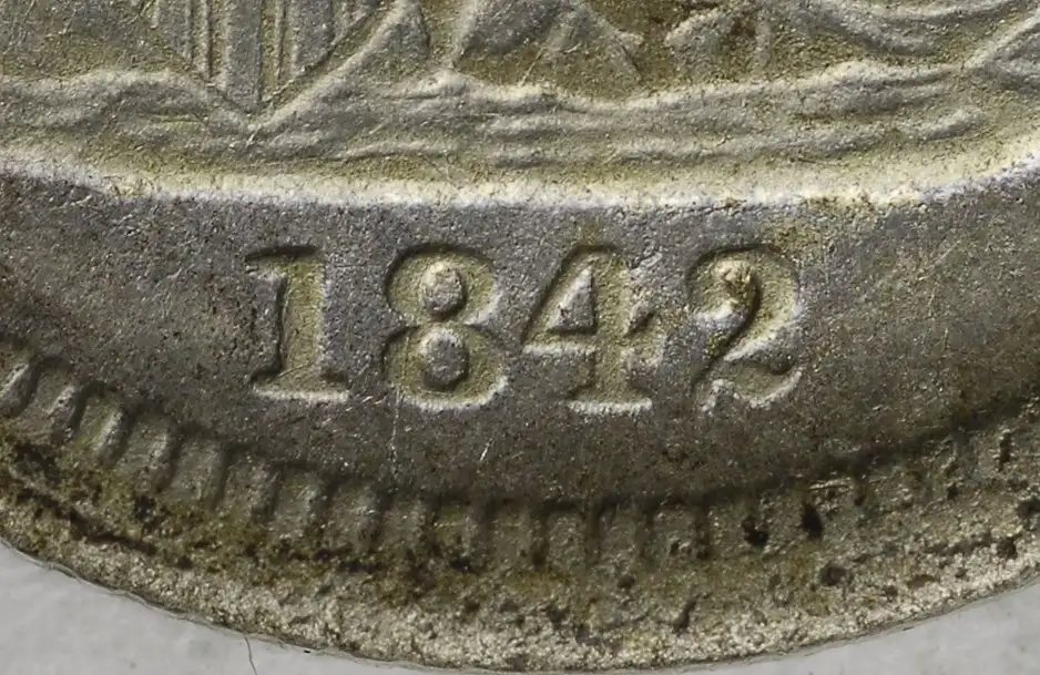 Counterfeit-Detection:-1842-O-Seated-Liberty-Dime