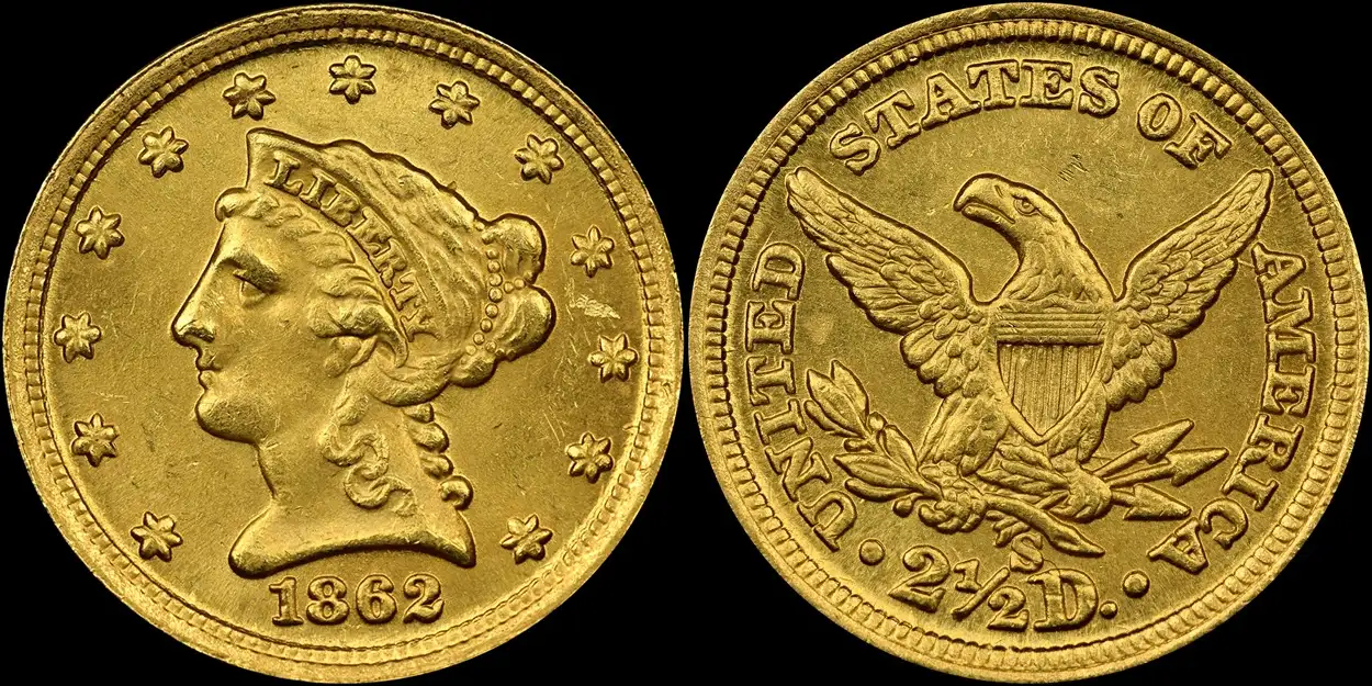 Counterfeit-Detection:-1862-S-Liberty-Head-Quarter-Eagle-Gold