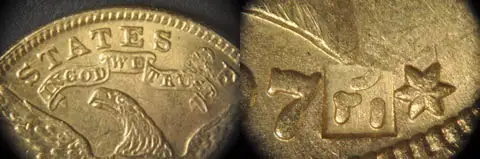 Counterfeit-Detection:-1907-S-Eagle-$10-Gold,-Arabic-Punched