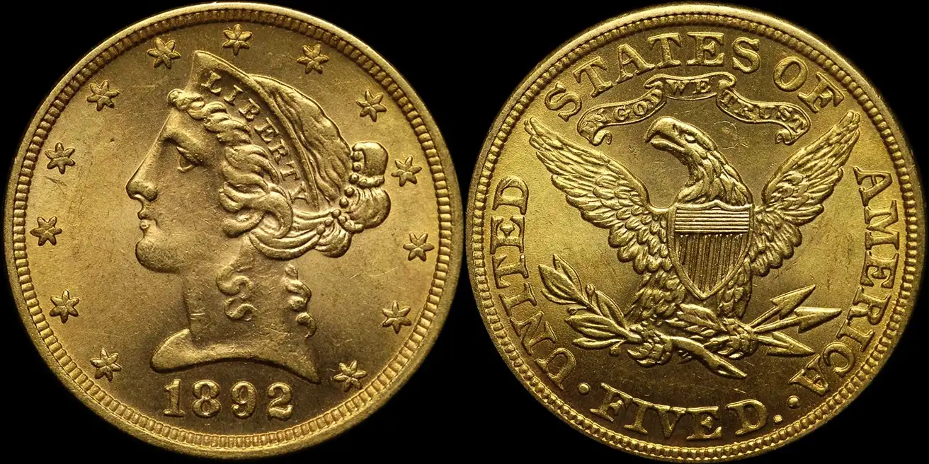 Counterfeit-Detection:-1892-Half-Eagle-$5-Gold