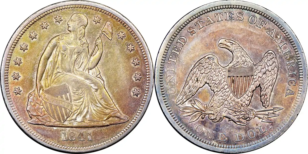Counterfeit-Detection:-1841-Seated-Liberty-Dollar
