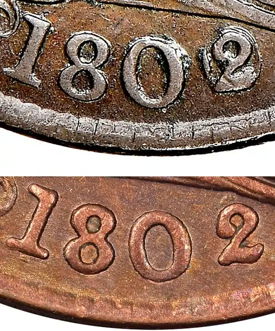Counterfeit-Detection:-1802/0-Draped-Bust-Half-Cent